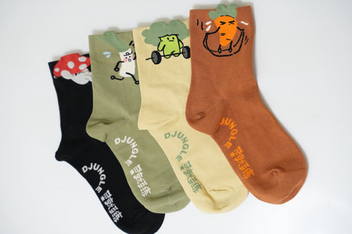 Funky Veggie Squad Crew Socks — Collection of 5 Designs