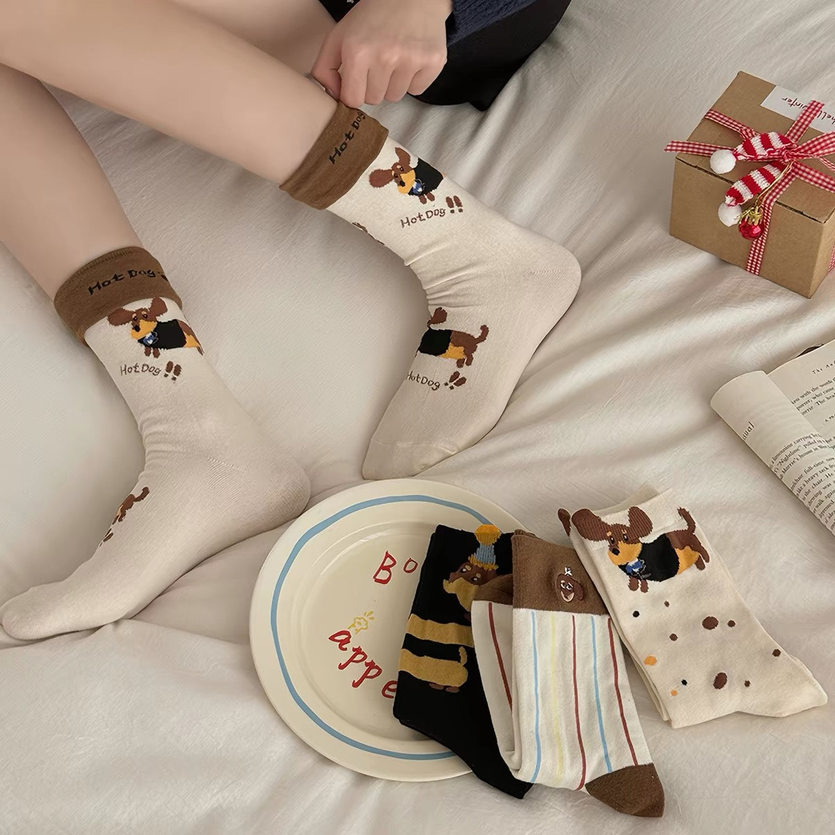 Dachshund Dog Crew Socks