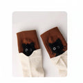 Peek-a-Boo Black Cat Crew Socks