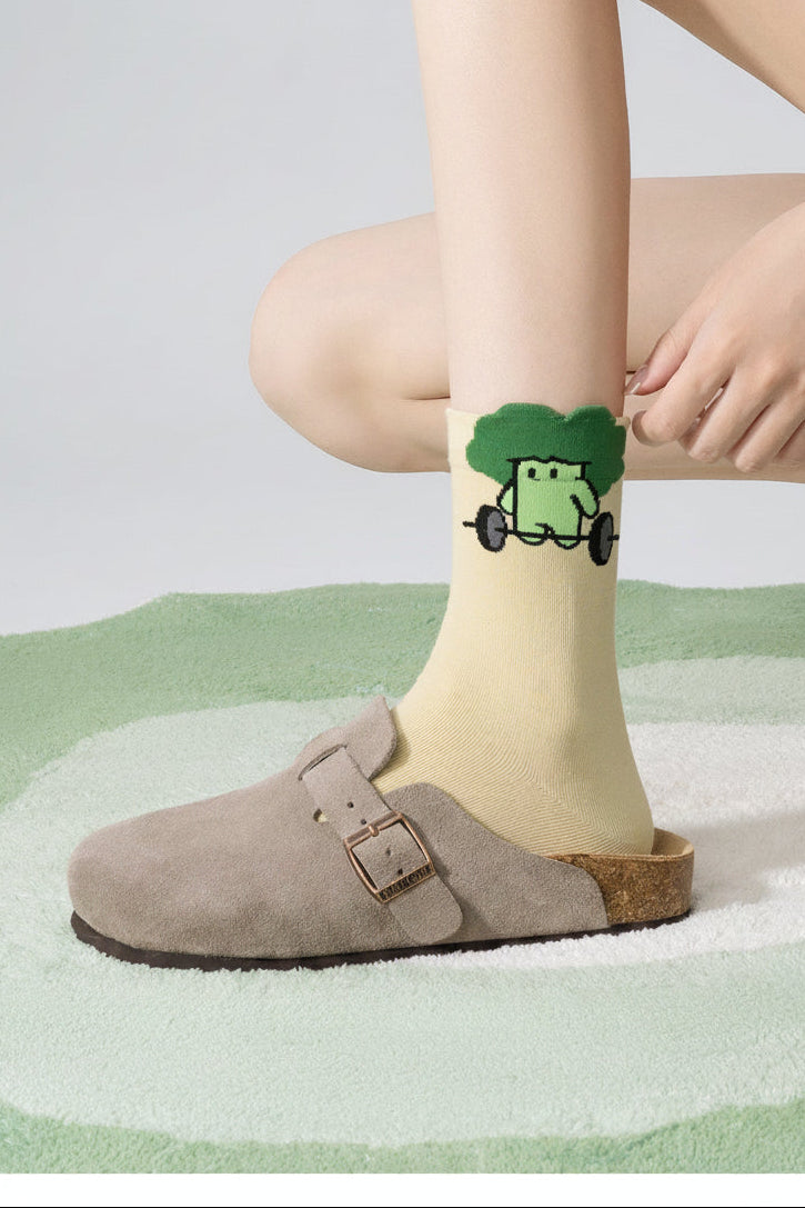 Funky Veggie Squad Crew Socks — Collection of 5 Designs