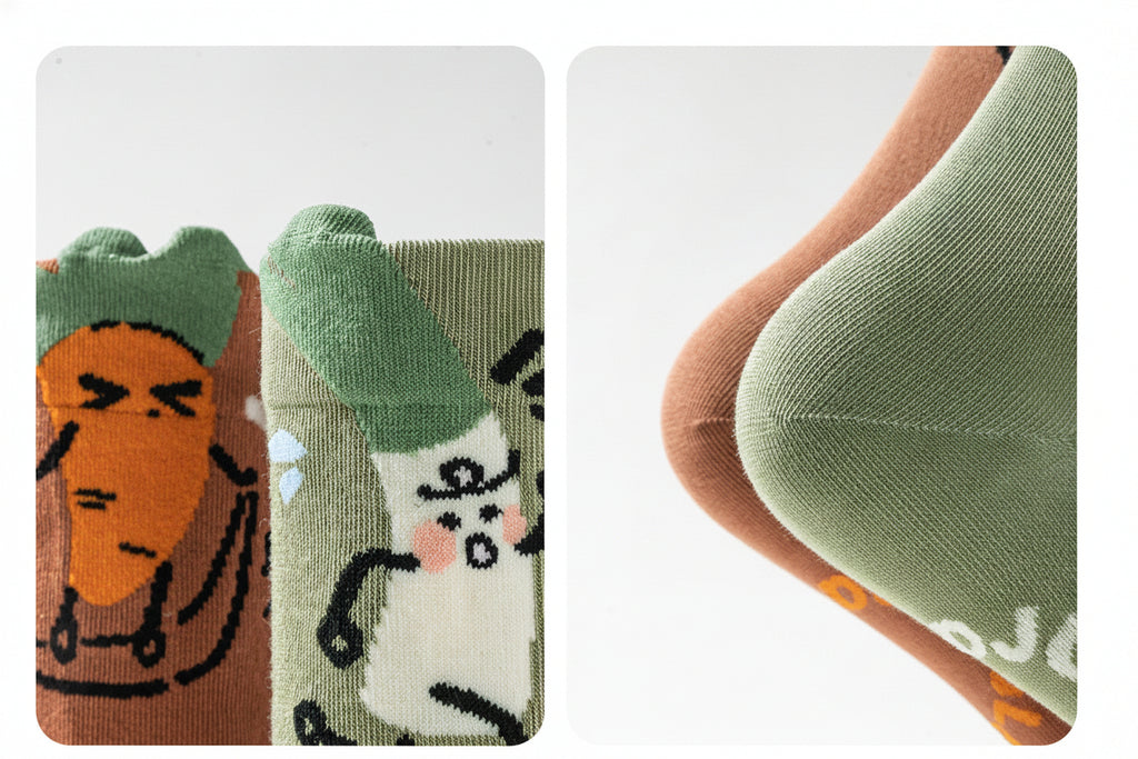 Funky Veggie Squad Crew Socks — Collection of 5 Designs