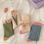 Tulip Garden Crew Socks