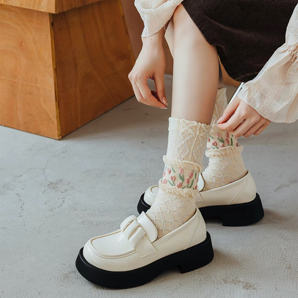 Tulip Garden Crew Socks