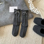 Polka Dot Bow Slouch Socks
